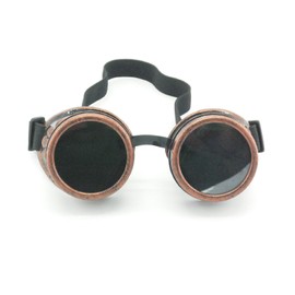 Lodou Cyber Goggles Steampunk Welding Goth Cosplay Vintage Goggles Rustic (Copper)