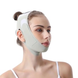 OUDQFCJ V Line Lifting Mask & Adjustable Chin Strap – Anti-Double Chin Mask, Comfortable Face Firming Bandage, Suitable for All Face Shapes (V-Face Lifting Bandage) (Grün)