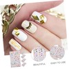 ABOOFAN Nail Art Stickers Collection 5pc Butterfly Flowers Rose Heart