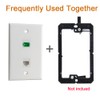 BUPLDET SC/APC Fiber Optic and Ethernet CAT6 Wall Plate -