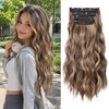 20 Inch Clip in Hair Extensions,Long Wavy Synthetic Hair for