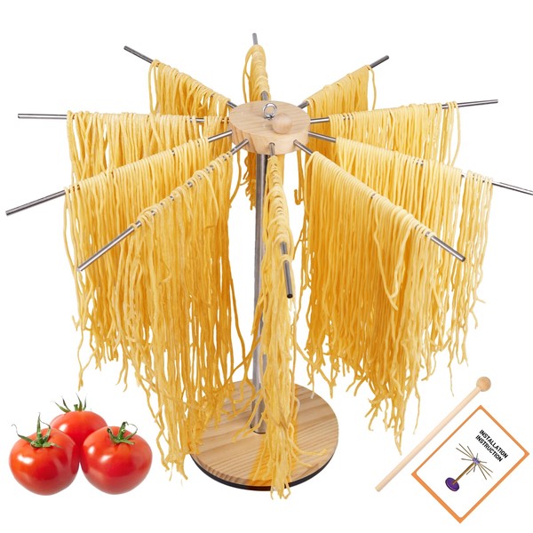 Stainless Collapsible Pasta Drying Rack,Essential for Homemade Pasta,Dryer Hanger Stand