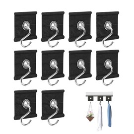 KEMUZ Pack of 10 Motorhome Awning Hooks, Tube Strip Hooks, S Hooks, Portable Piping Rail Hooks for 5 mm, Camping Awning Hooks for Piping Rail, Caravan, Camping Tent, Indoor and Outdoor Decoration