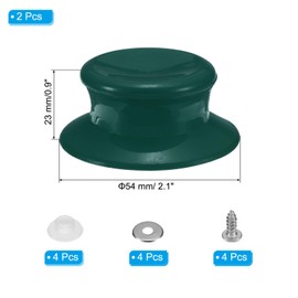 sourcing map 4pcs Pot Pan Lids Replacement Knob, Plastic Pan Cover Holding Handles Fits Skillets and Kitchen Cookware Covers, Green