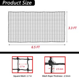 LHMYTREE Pitching Net 3.3 x 6.5 FT Baseball Training,Baseball Rebound Net,Suitable for Backyard Practice Throwing,Receiving,Blocking Tennis,Softball,Soccer,Golf etc.