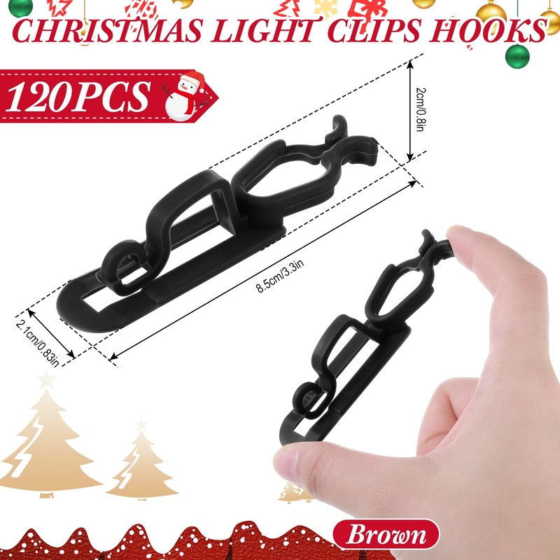 Blulu 150 Pcs Christmas Light Clips Hooks, Outdoor Universal Gutter