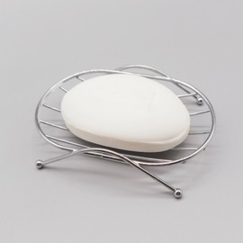 Stainless Steel Soap Dish Drainer & Holder Round 5ea