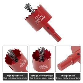 8" (203mm) Bi-Metal M42 High Speed Steel Hole Saw with Pilot Drill Bit, Smooth Cutting Edge for PVC, Drywall, Wood, Plastic, Gypsum Board, Rubber, Thin Metal