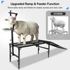 Foldable Goat Stand with Removable Ramp, 51x23" Livestock Trimming Stand