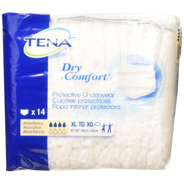 TENA Dry Comfort Protective Underware X-Large 55" - 66" - Case of 56