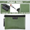 Nezyo Fireproof Safe Money Document Bag with Lock 2 Pcs
