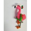 Celtic Forest Clay FLAMINGO Christmas Ornament WEARING SANTA HAT &