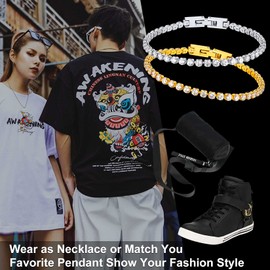 U7 Cubic Zirconia Tennis Bracelets For Womens Bracelet Link Chain Mens Braclets