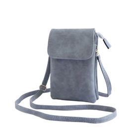 Renlock Women's Smartphone Pouch, Shoulder Bag, Smartphone Pochette, Sub Bag, Wallet, Shoulder Pouch, Adjustable Length, Crossbody Hanging, Multifunctional, Lightweight, Synthetic Leather, gray,