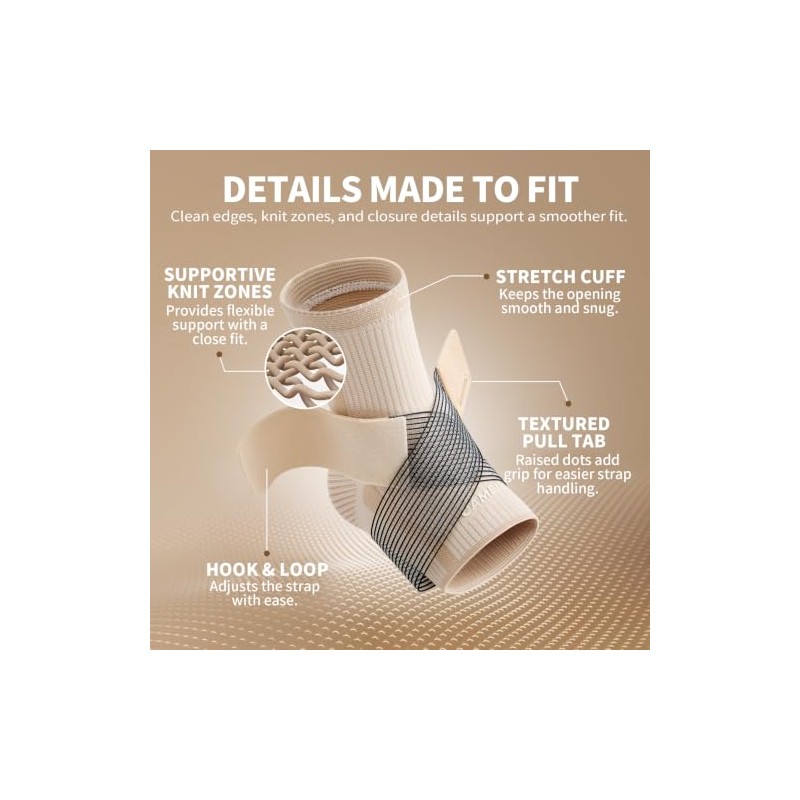 CAMBIVO 2 Pack Ankle Support Brace, Plantar Fasciitis Support