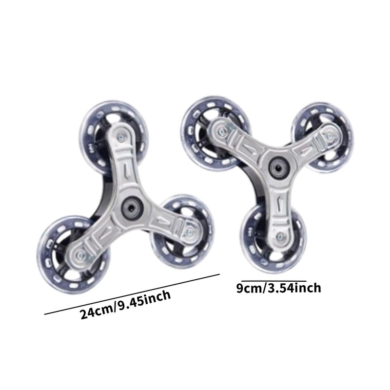 KiBcsLic 2X Triangle Caster Wheels, Folding Shopping Cart Wheels Easy