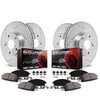 POWERSTOP Front and Rear Z23 Carbon-Fiber Ceramic Brake Pads and