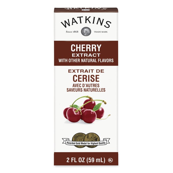 Watkins Cherry Extract with other Natural Flavors, 2 oz. Bottles, Pack of 6 (Packaging May Vary)