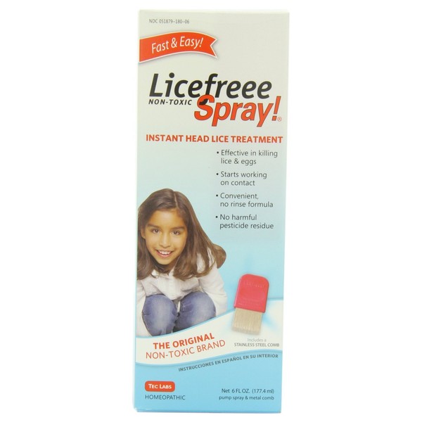 Licefreee Spray Instant Head Lice Treatment 6 Oz (3 Pack)