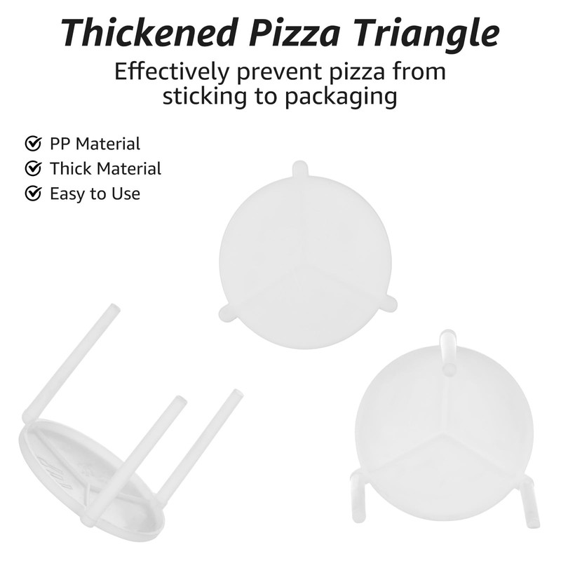 LOLYSIC 500PCS Pizza Saver, White Plastic Pizza Table Stand, Plzza