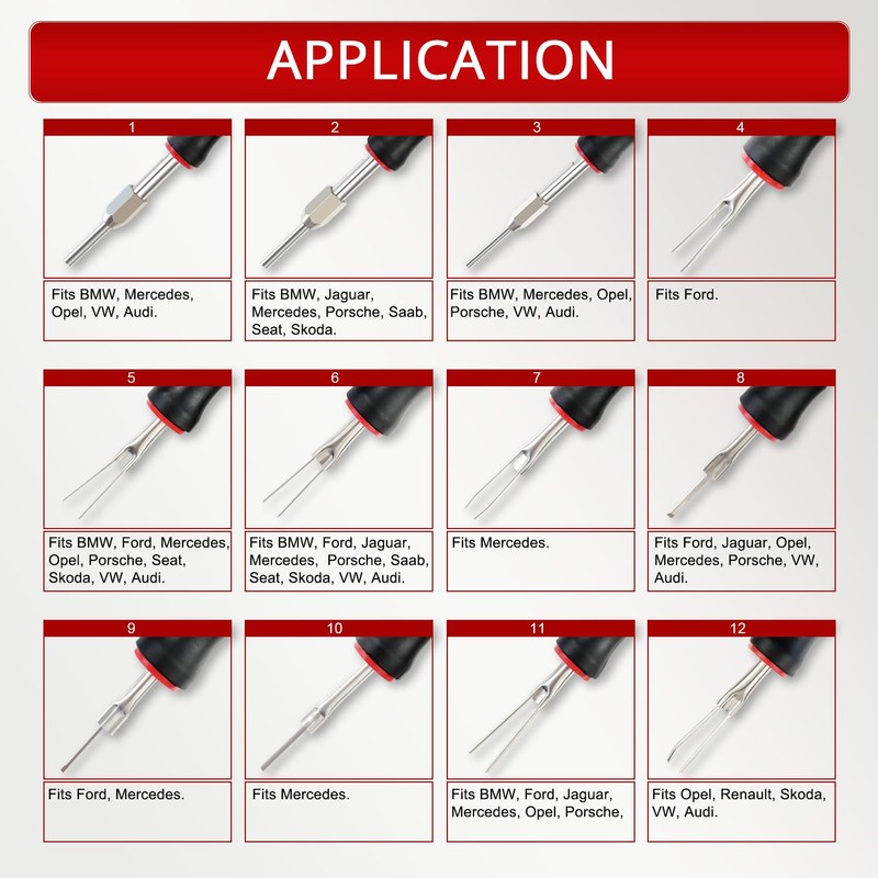 YSTOOL Terminal Release Kit, Universal Wire Connector Removal Pin Extractor