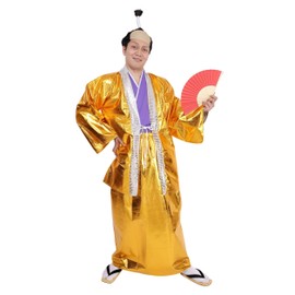 [クリアストーン] 和風コスチューム コスプレ ハロウィン お殿様 殿様 メンズ ゴールド 衣装 仮装 コスチューム