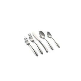Cambridge Silversmiths Jude Mirror 45 Piece Flatware Set, Service for Eight, silver