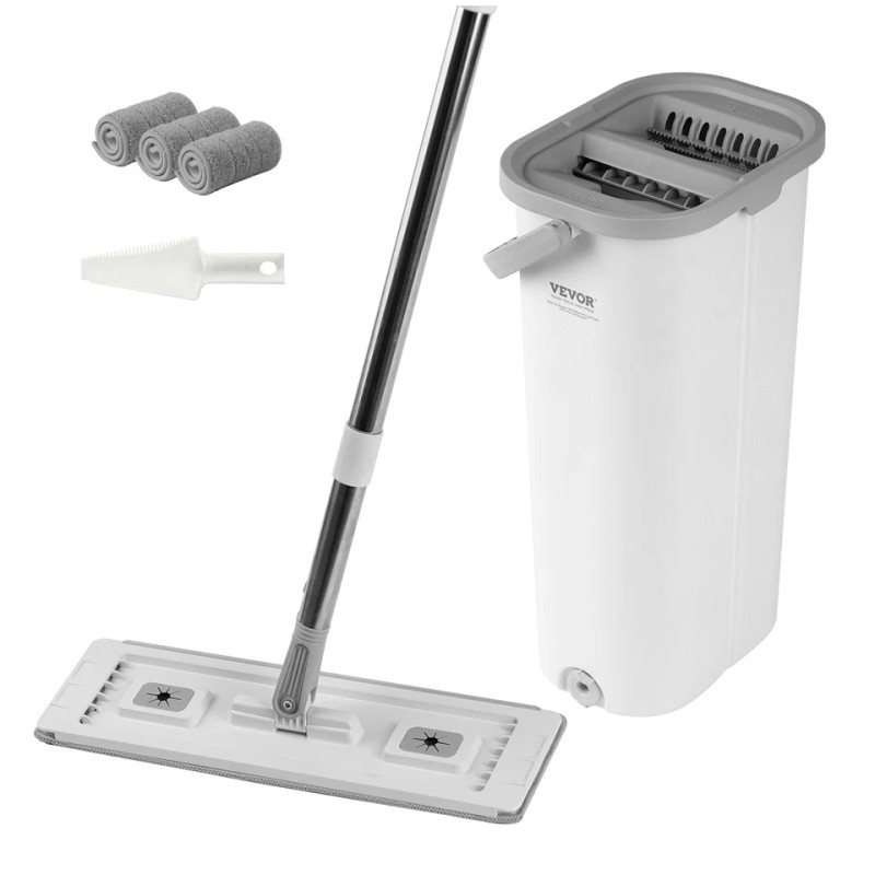VEVOR Mop and Bucket with Wringer Set 3 Mop Pads
