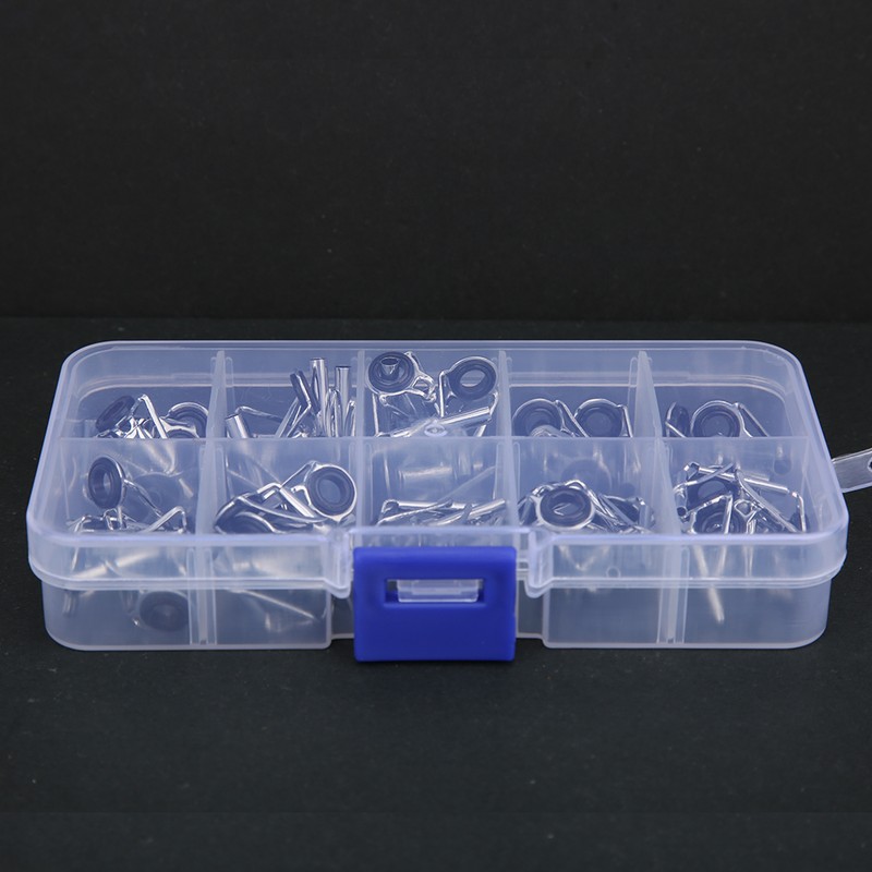 54 pcs Stainless Steel Fishing Rod Guides Tip Rings with