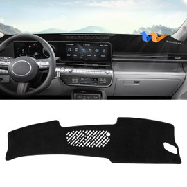 Autorder Dashboard Cover Mat for Hyundai Kona 2024 2025 2026 Accessories Dash Cover Upgrade Velvet Dash Mat Sunshade Glare UV Rays Protector