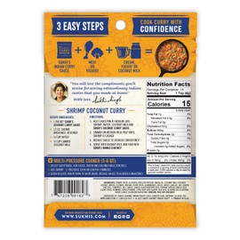 Sukhi's Gluten-Free Indian Curry Sauce, Coconut Curry, 3 Ounce (Pack of 6)