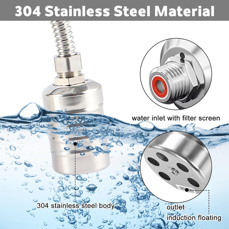 2 Pack Float Valve, 1/2" to 3/4'' Automatic Water Level