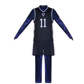 Wandamaga Adult Blue lock Isagi Yoich Cosplay Costume for Men Outfit Black 11 (XL)
