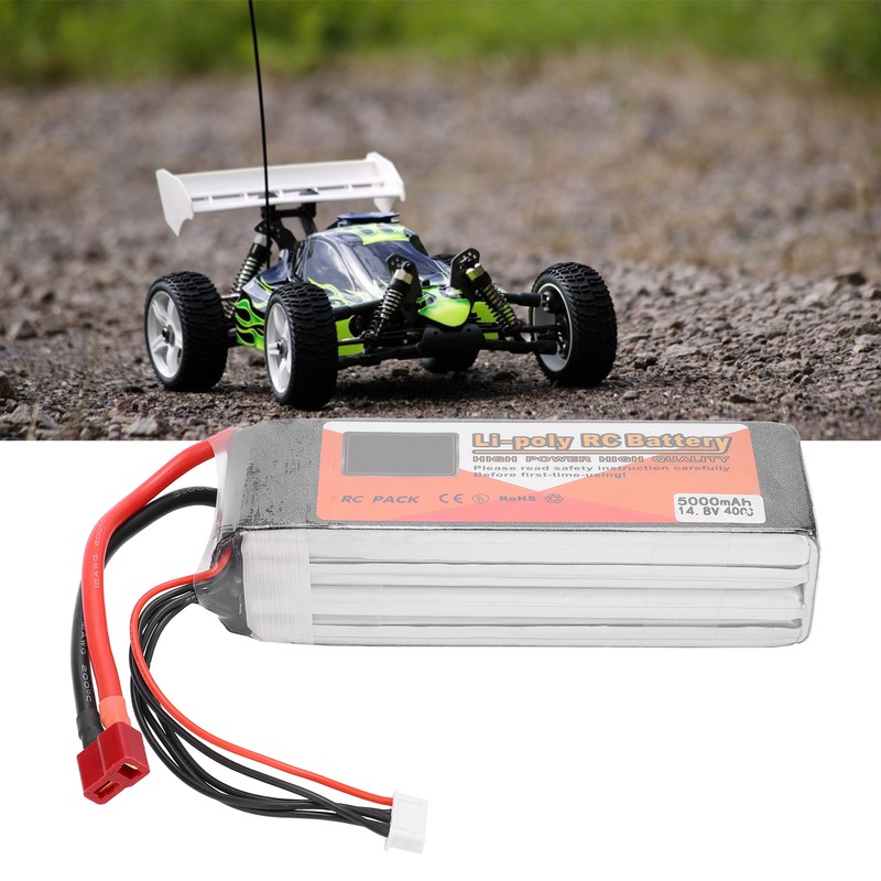 14.8V 5000mAh 40C Lipo Battery T Plug 4S Rechargeable Battery