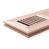 White Oak Hardwood Flush Mount Floor Register, 4X10 Inch, with