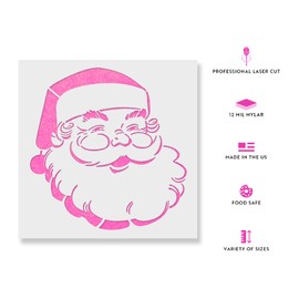 Santa Claus Stencil - Reusable Stencils for Painting - Available in Large and Small Sizes