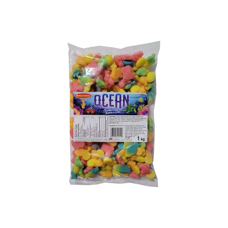 McCormicks Ocean Gummies, Bulk Candy, 1kg/35.3 oz., Bag, {Imported from