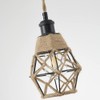 Metal Cage Handcrafted Woven Lampshade in Natural Neutral Jute Rope