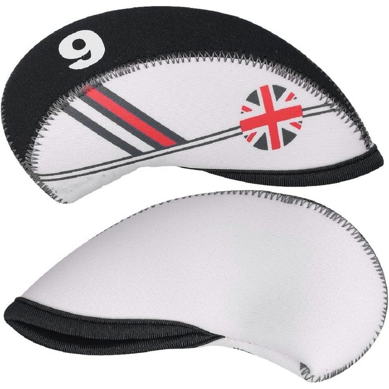 TOHMLAPE GOLF 10pcs White and Black UK Union Jack Flag