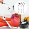 HARY 3pcs Folding Spoon and Fork for Thermos Food,Multi-Functional Stainless