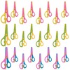 Belle Vous Children's Scissors Set - 24 x Coloured Children's