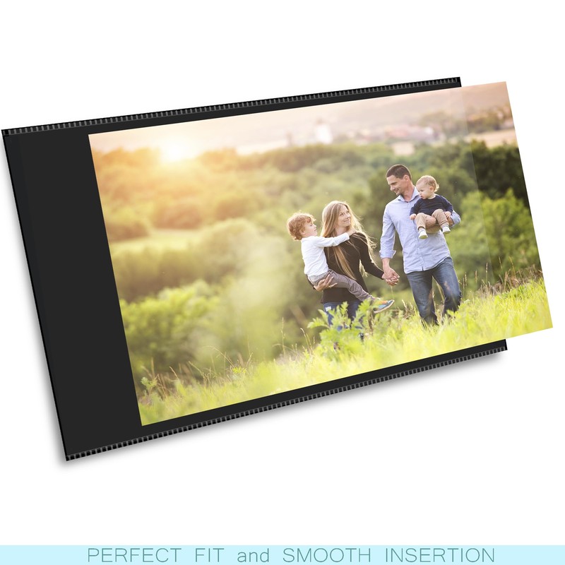 10 Pack 4"x6" Premium Super Slim Magnetic Picture Pockets Frames