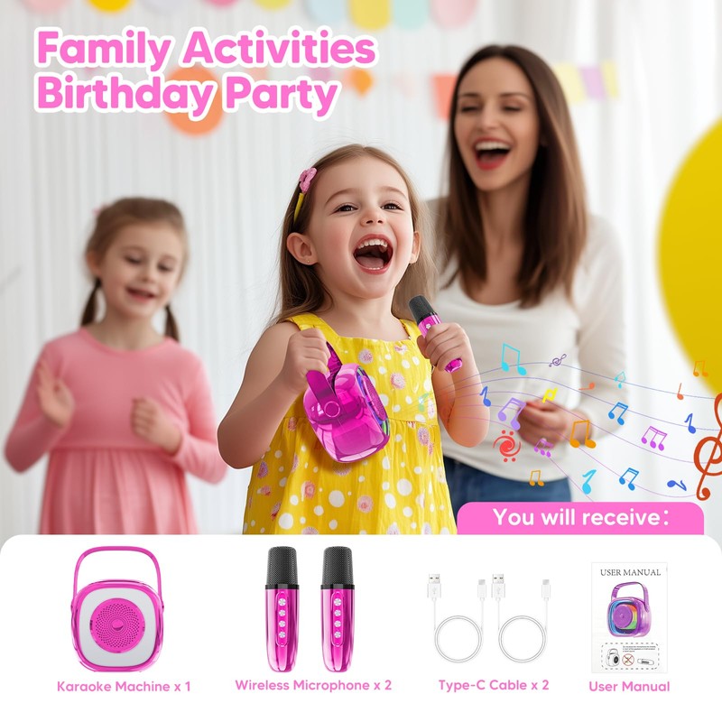 Microphone Karaoke Toy, Bluetooth Karaoke Machines, Karaoke Player, Microphone for