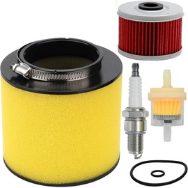 17254-HN5-670 Air Filter Fits for Honda Foreman 400 450 TRX400 TRX450 TRX400FW TRX450S TRX450FE TRX450FM 1995-2004, Rancher 350 TRX350TE TRX350TM TRX350FE TRX350FM 2000-2006 with Oil Filter Spark Plug