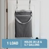 CleverMade Hanging Laundry Hamper Bag with Over the Door Hooks;