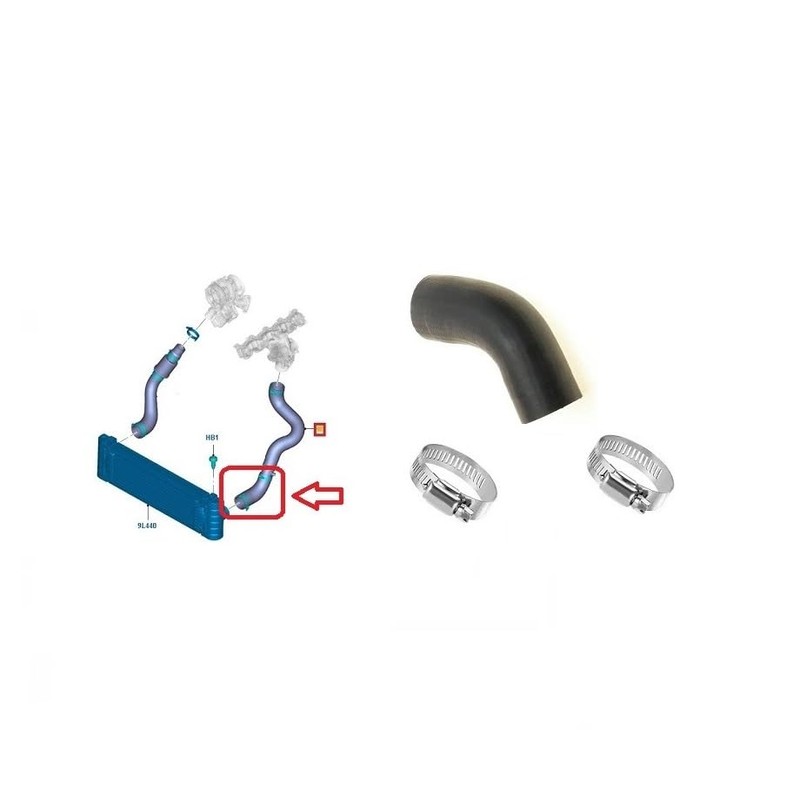 GuusCar Intercooler Pipe Turbo Hose Left Compatible with Ford Transit