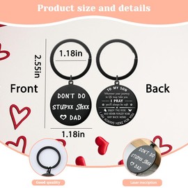 Son Keychains for Teen Boys Son in Law Key Chain Keychains Birthday Gifts Stepson Encouragement Motivational Gifts for Teen Boy I Am Always Here for You Sons Gifts for Boys Men