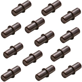Gedotec Duplo Vintage Shelf Brackets Black Burnished – Pin Drill Diameter 5 mm | Shelf Support for Wooden Floors – Wooden Shelves | Steel Shelf Brackets | Pack of 50 – Round Shelf Brackets