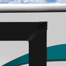 RecPro RV Slide Out Corner Trim Cover 4.5" Curved Arrow 7" x 2 7/8" (1, Black)