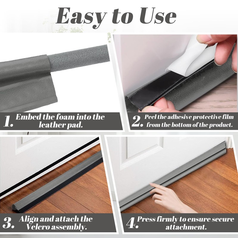 Draft Excluder for Doors 37in/96cm Draught Excluder One Sided Door